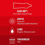 Durex Thin Feel Condoms Enhanced Sensitivity Close Fit 12 per pack