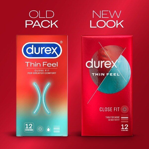 Durex Thin Feel Condoms Enhanced Sensitivity Close Fit 12s