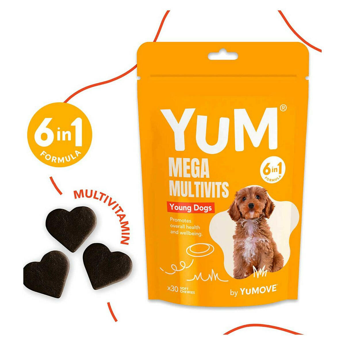YuM® Mega Multivits Young Dog - 30 Soft Chewies GOODS Boots