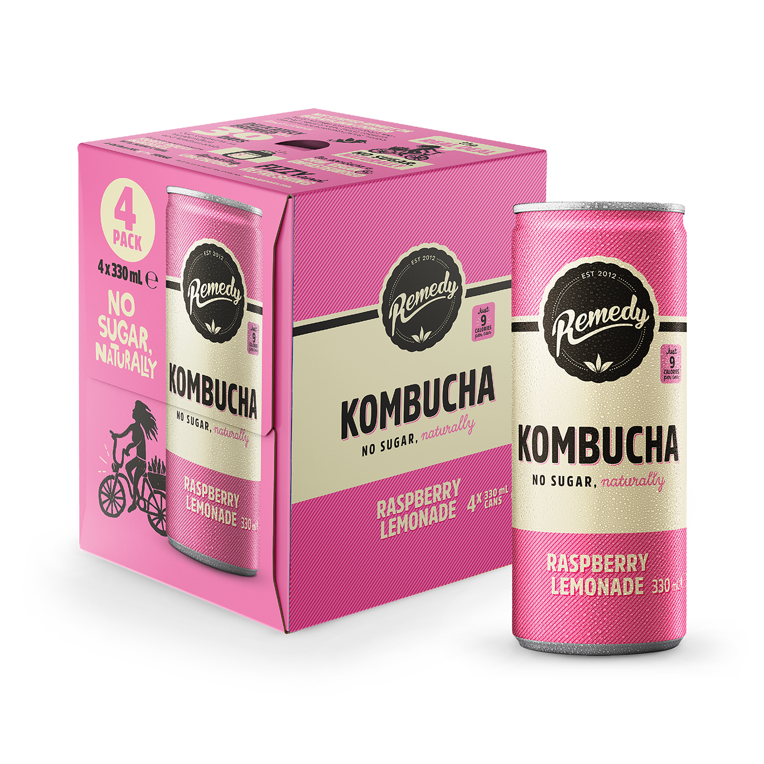 Remedy Kombucha Ginger Lemon 4 x 330ml - 998910