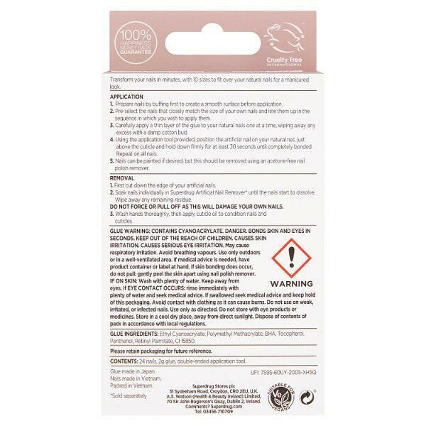 Superdrug Finishing Touches Glazed Pink Oval Nail GOODS Superdrug