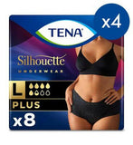 TENA Silhouette Plus Black Lady incontinence High Waist Pants - Large - 4 packs of 8 bundle GOODS Boots