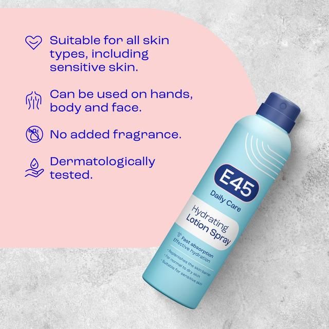 E45 Daily Lotion body lotion for very dry skin Spray Can 200ml