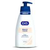E45 Daily Moisturiser Cream Pump to Smooth Rough Skin and Sooth Dryness - 400ml