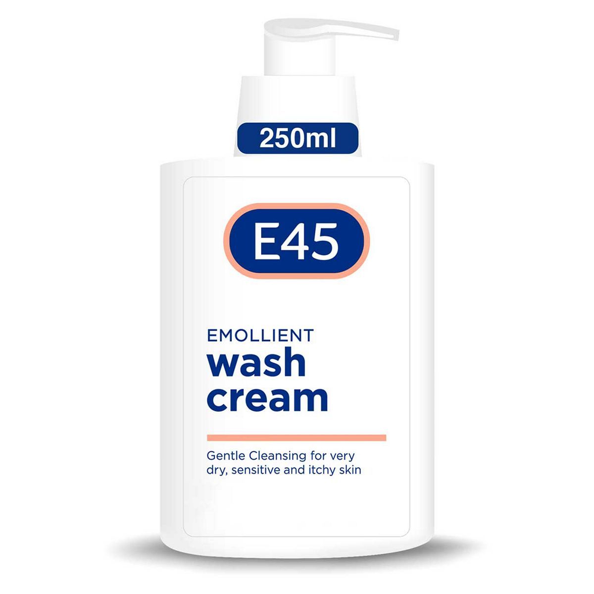 E45 Dermatological Emollient Wash Cream to Cleanse and Relieve Dry, Itchy Skin- 250ml