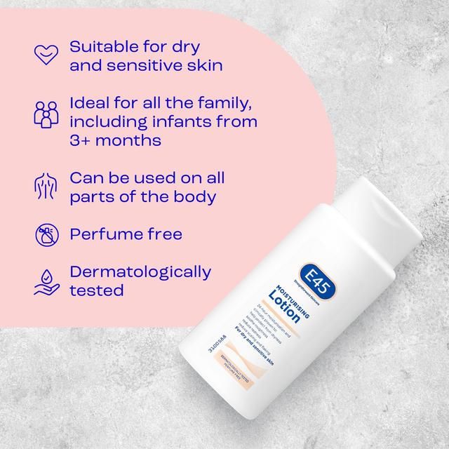 E45 Moisturiser Lotion for very dry skin 200ml