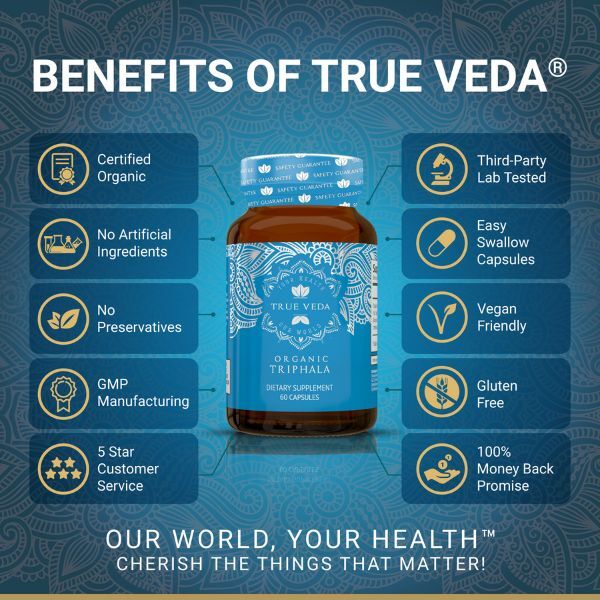 True Veda | Organic Triphala 10:1 Extract | Vegan | 60 Caps GOODS Superdrug