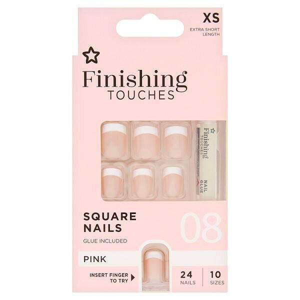 Superdrug Finishing Touches Fake Nails Extra Short Pink GOODS Superdrug