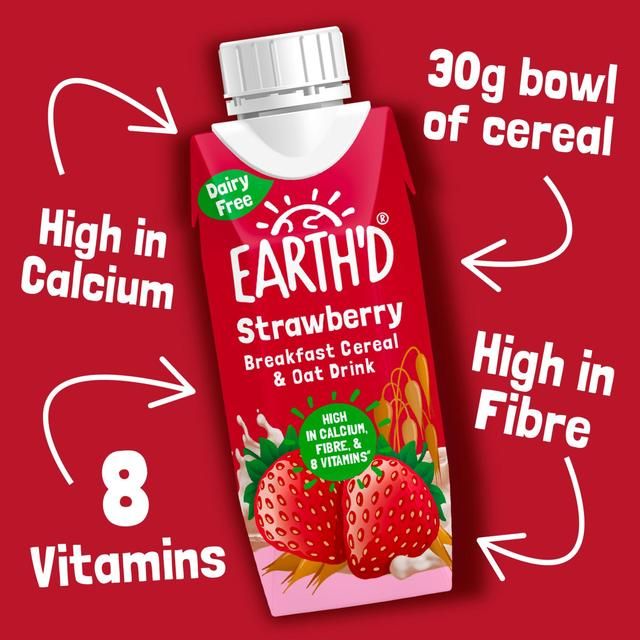 Earth'd Breakfast Cereal & Oat Shake - Strawberry 250ml