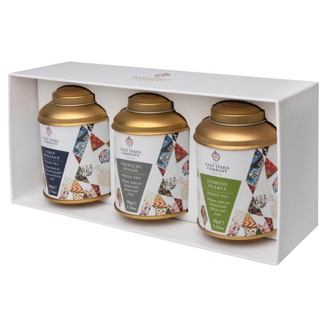 EAST INDIA COMPANY Fine Loose Leaf Tea Caddy Selection 3 x 50g
