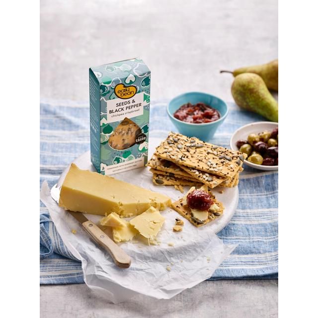 Easy Bean Chickpea Crispbread Seeds & Black Pepper 110g