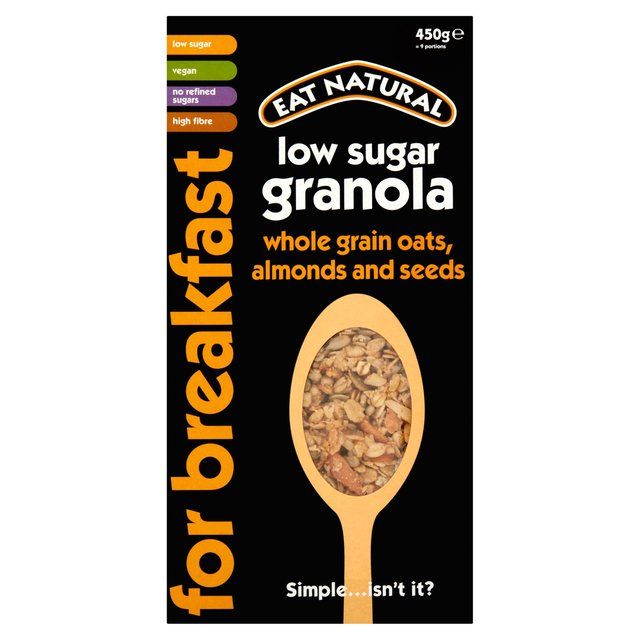 Eat Natural Low Sugar Granola Wholegrain Oats Almonds & Seeds 450g