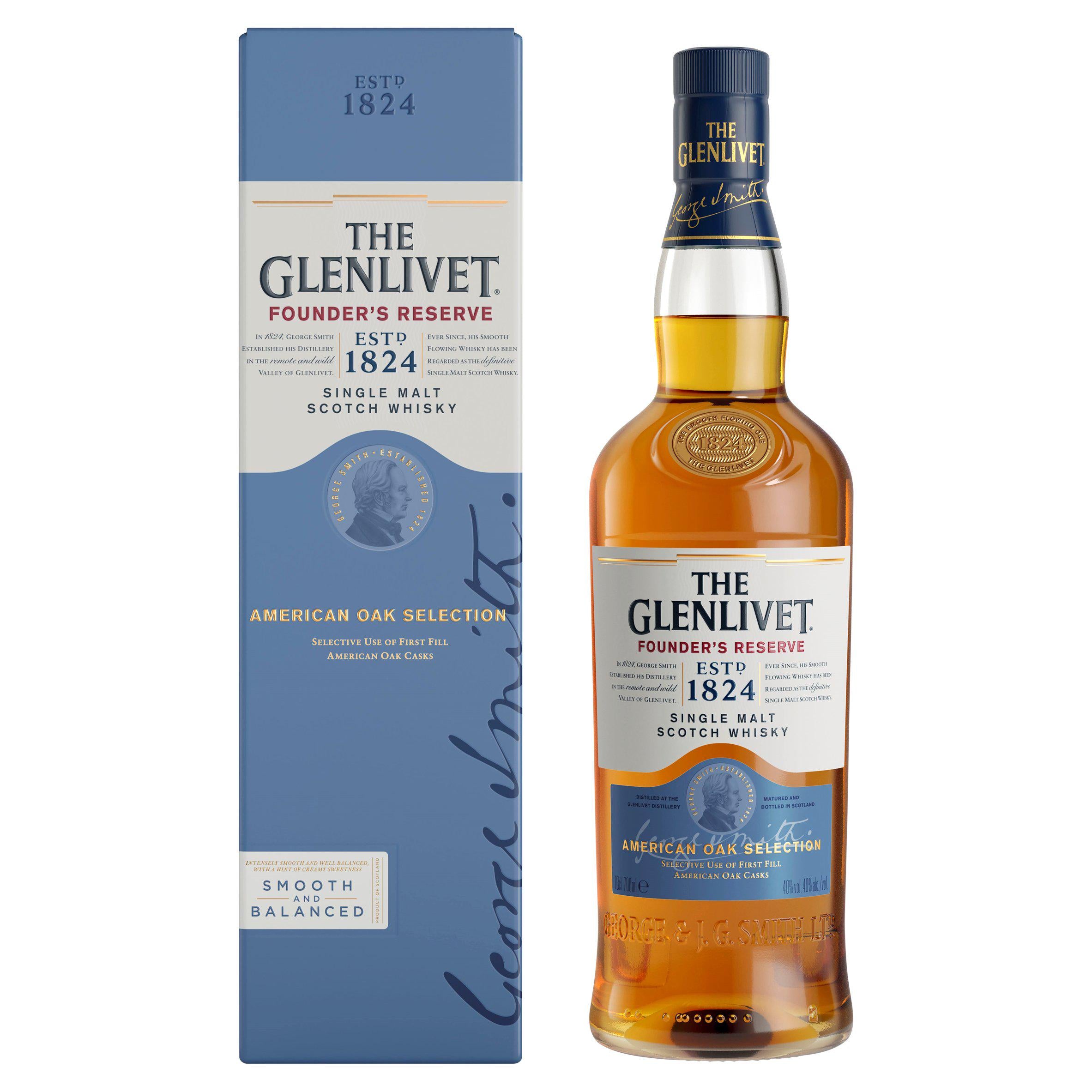 The Glenlivet Founder's Reserve Single Malt Scotch Whisky 70cl All spirits & liqueurs Sainsburys