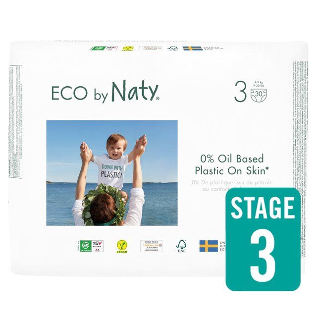 Eco by Naty Nappies Size 3 30 per pack