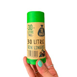 Eco Green Living Certified Compostable 30L Bin Bags 18 per pack