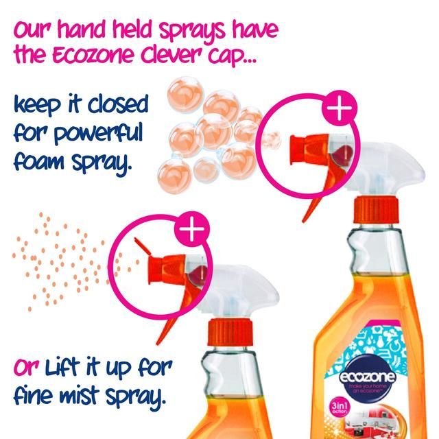 Ecozone 3 in 1 Kitchen Cleaner & Degreaser Spray 500ml