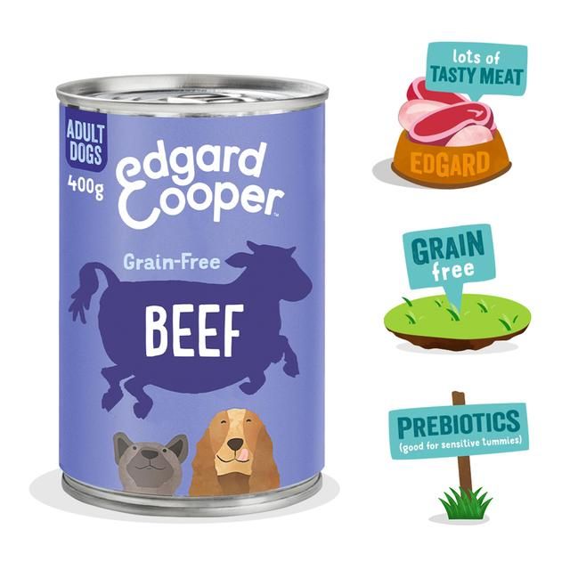 Edgard & Cooper Adult Grain Free Wet Dog Food with Beef   400g