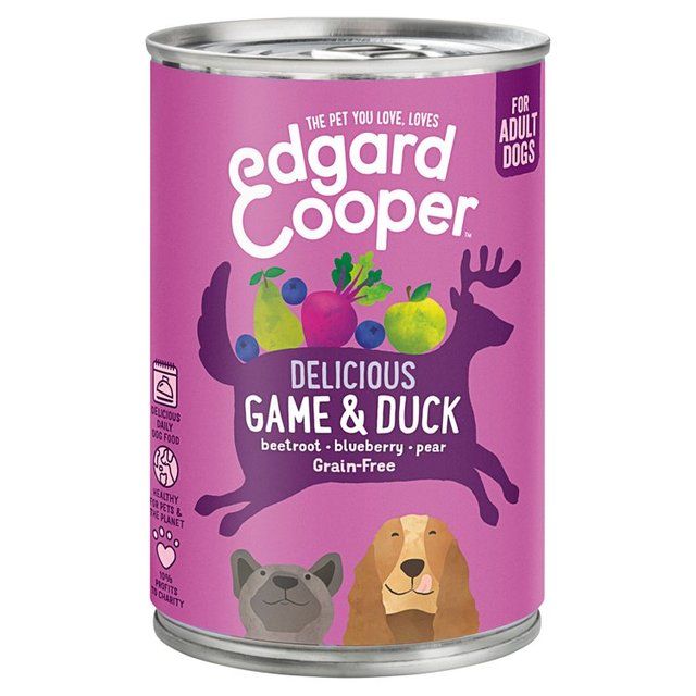 Edgard & Cooper Adult Grain Free Wet Dog Food with Game & Duck   400g