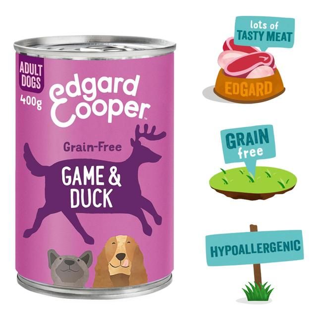 Edgard & Cooper Adult Grain Free Wet Dog Food with Game & Duck   400g