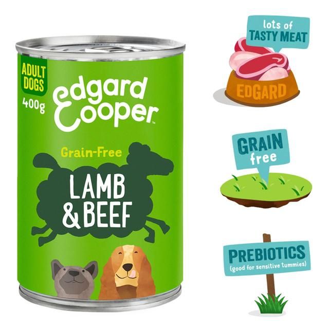Edgard & Cooper Adult Grain Free Wet Dog Food with Lamb & Beef   400g