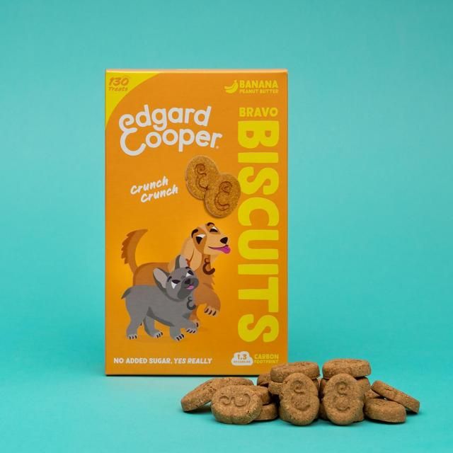 Edgard & Cooper Dog Treats Biscuits Plant Based Banana & Peanut Butter 400g