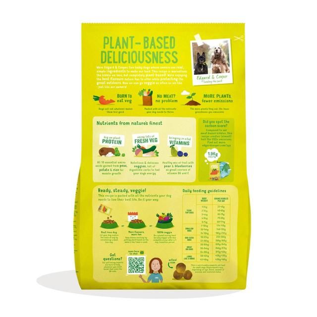Edgard & Cooper Fresh Dog Dry Food Plant Based Adult Carrot & Courgette 2.5kg