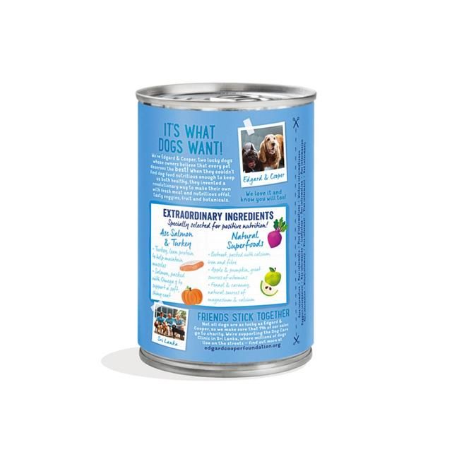 Edgard & Cooper Fresh Dog Wet Food Adult Grain Free Tin Salmon & Turkey 400g