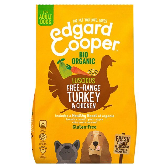 Edgard & Cooper Gluten Free Dog Food Organic Free-Range Turkey & Chicken   2.5kg
