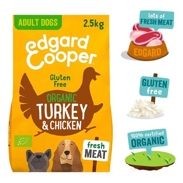 Edgard & Cooper Gluten Free Dog Food Organic Free-Range Turkey & Chicken   2.5kg