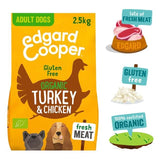 Edgard & Cooper Gluten Free Dog Food Organic Free-Range Turkey & Chicken   2.5kg