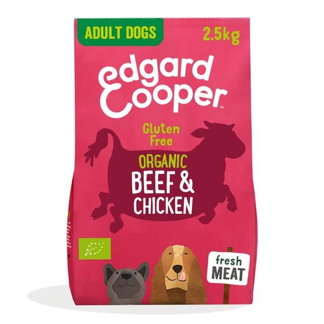 Edgard & Cooper Gluten Free Dry Dog Food Organic Beef & Free-Range Chicken   2.5kg