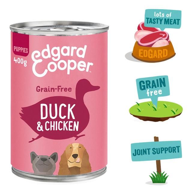 Edgard & Cooper Puppy Grain Free Wet Dog Food with Duck & Chicken   400g