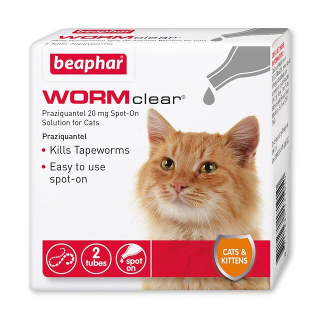 Beaphar WORMclear Worming Spot-On for Cats 6 per pack - McGrocer