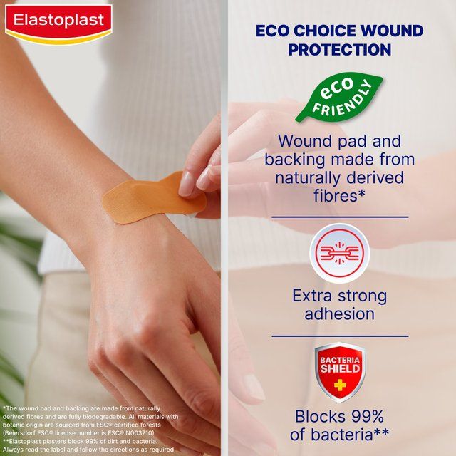 Elastoplast Green & Protect Eco Friendly Fabric Plasters 20 per pack