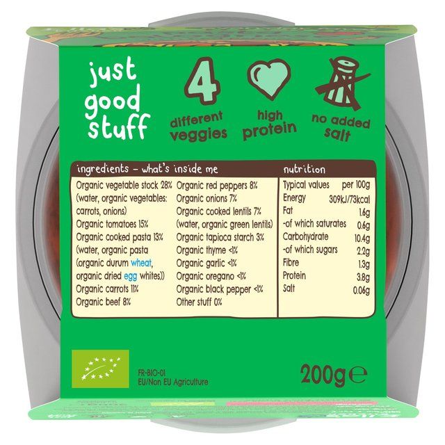 Ella's Kitchen Beef Pasta Bolognese Toddler Tray Meal 12+ Months 200g