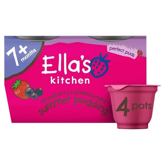 Ella's Kitchen Organic Summer Pudding Baby Dessert Pot Multipack 7+ Months 4 x 80g
