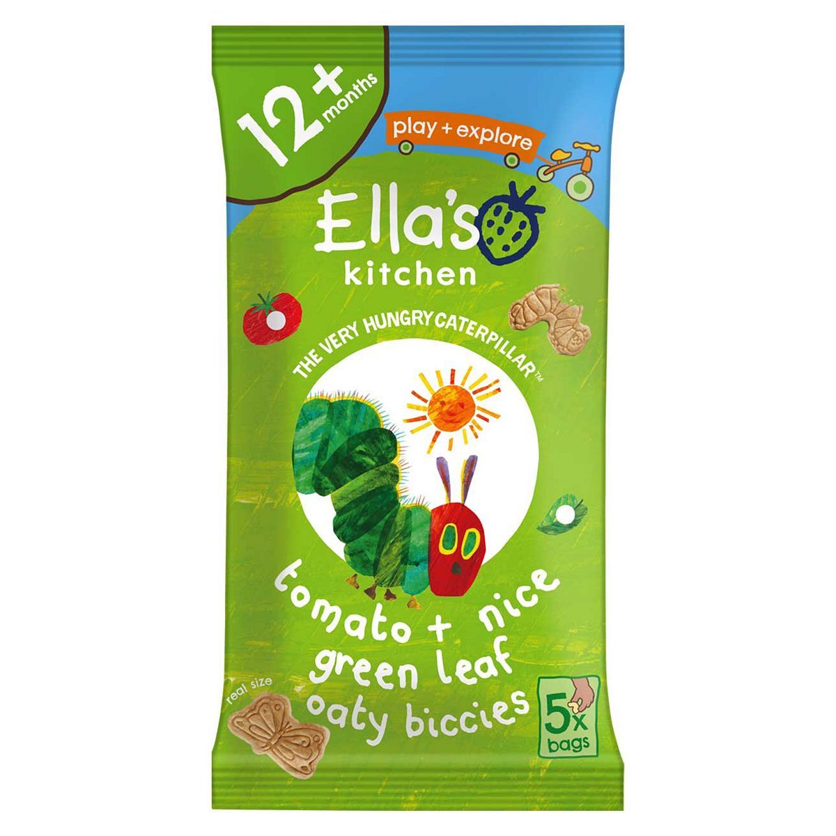 Ella's Kitchen Organic Tomato and Basil Oaty Biscuits Multipack Toddler Snack 12+ Months 6x20g