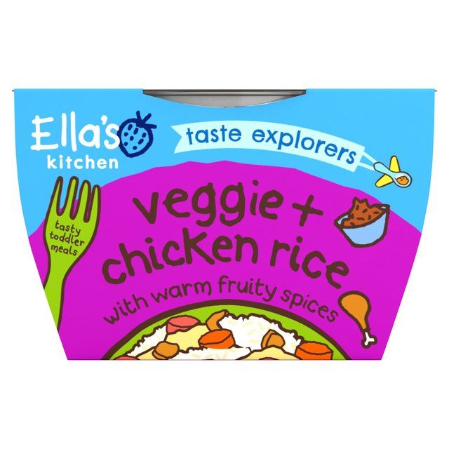 Ella's Kitchen Vegetable Chicken Rice Toddler Tray Meal 12+ Months 200g
