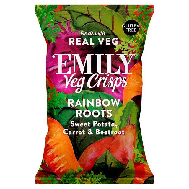 EMILY Veg Crisps Rainbow Roots Sweet Potato Carrot & Beetroot Sharing 100g
