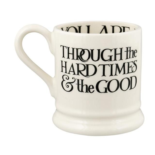 Emma Bridgewater Black Toast You & Me 1/2 Pint Mugs Boxed 2 per pack
