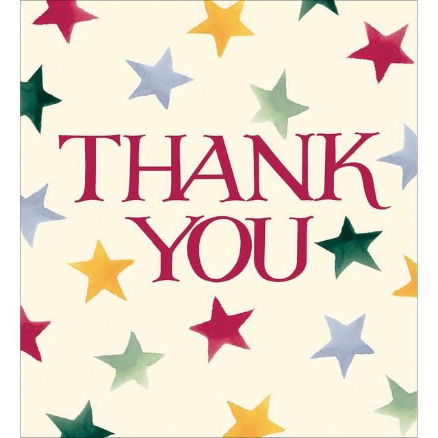 Emma Bridgewater Stars Thank You Card Pack 8 per pack
