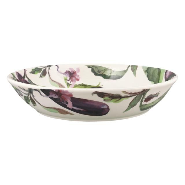 Emma Bridgewater Vegetable Garden Aubergine & Flowers Medium Pasta Bowl
