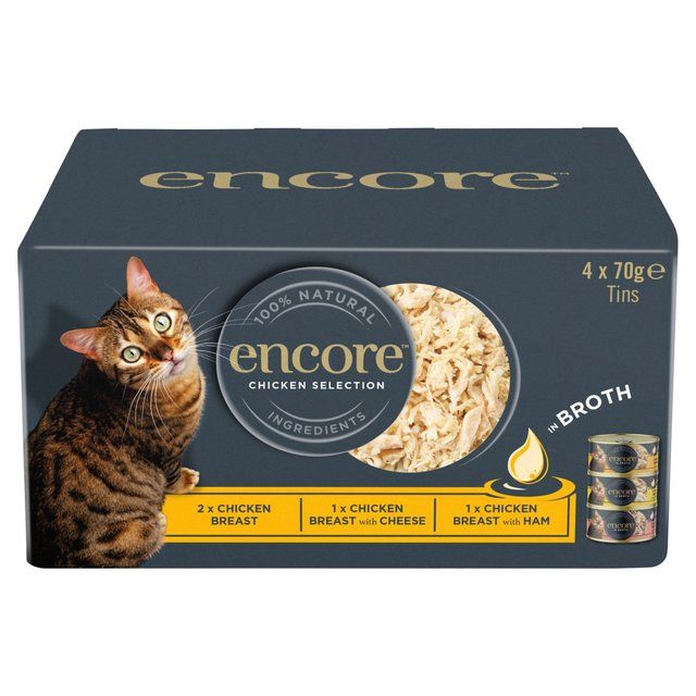 Encore Cat Broth Tin Chicken Selection 4 x 70g