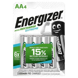 Energizer Extreme AA Rechargeable Batteries 4 per pack