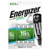 Energizer Extreme AAA Rechargeable Batteries 4 per pack