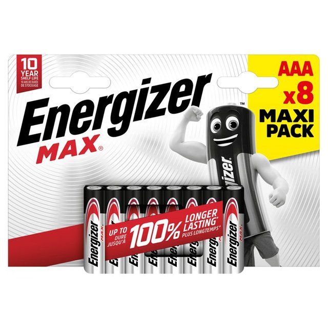 Energizer Max Alkaline AAA 8 per pack