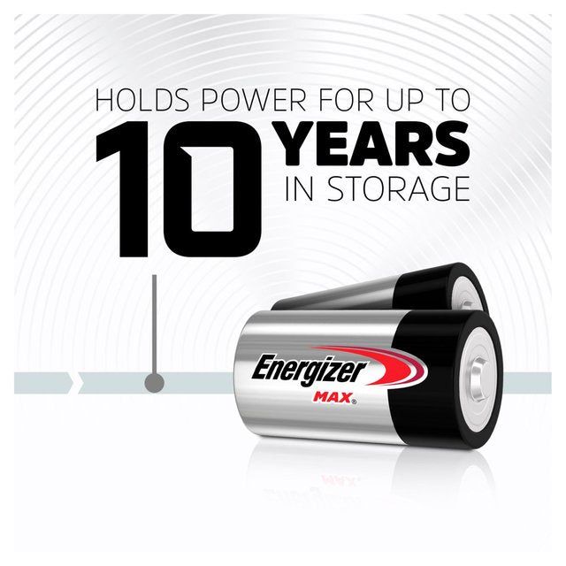 Energizer Max D Batteries Alkaline 4 per pack