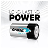 Energizer Max Plus D Batteries Alkaline 2 per pack