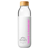Evian SOMA Travel Glass Water Bottle Designer Pink 500ml
