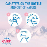 Evian Still Mineral Water Sports Cap 4 x 750ml
